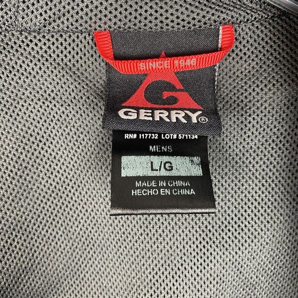 Gerry Jacket Mens Large Grey Hooded Fullzip Lightweight Windbreaker Mesh Lined L - Picture 6 of 7